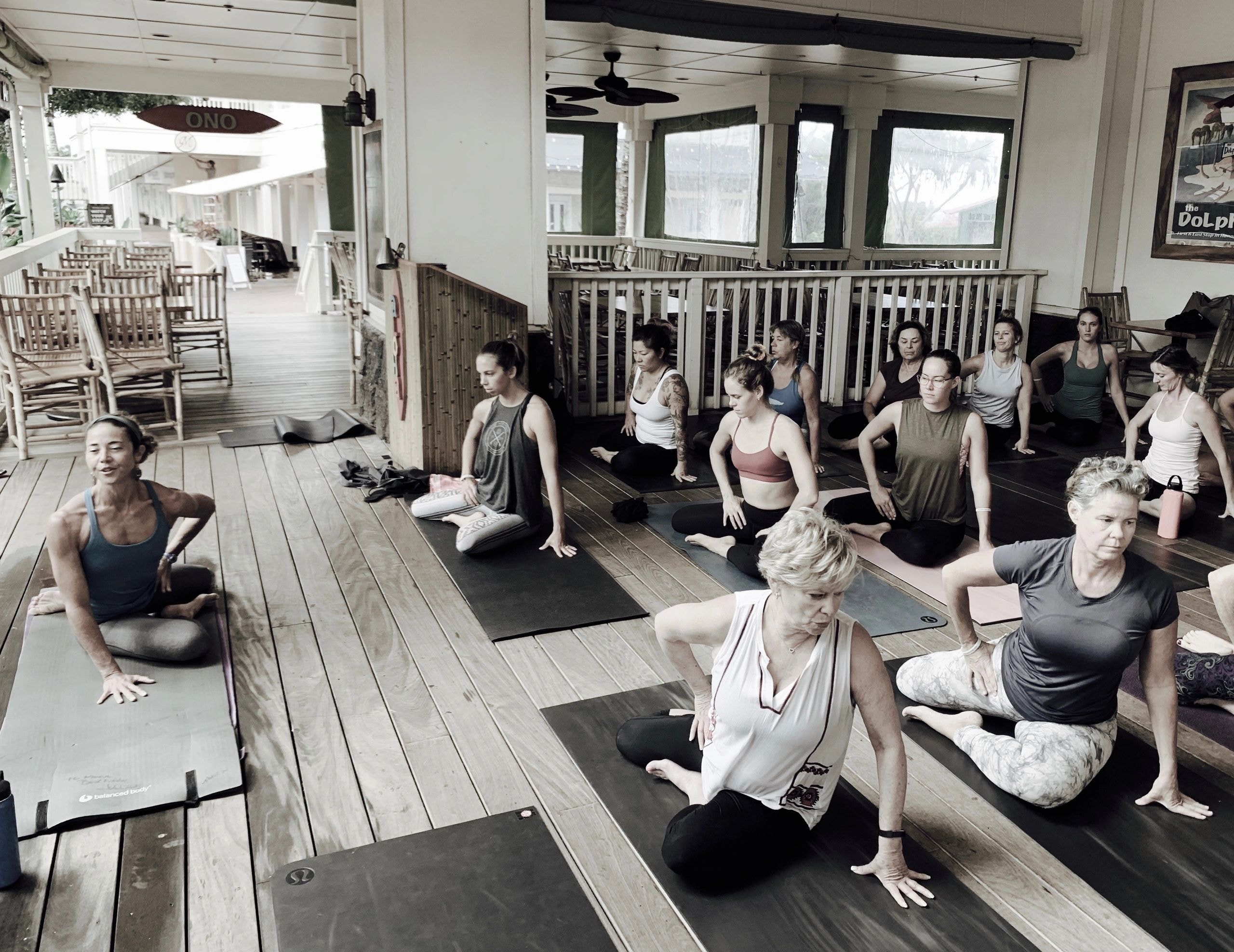 Pilates mat class at the studio